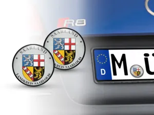 TUV Aufkleber Landkreis Saarlouis Nummernschild plakette